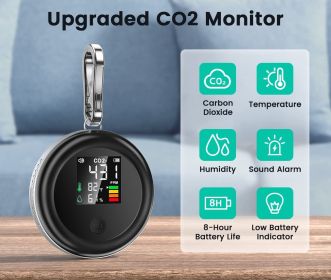 Portable Mini CO2 Detector ; Air Quality Monitor Temperature Humidity Air Analyzer Digital CO2 Meter for Home Indoor Travel