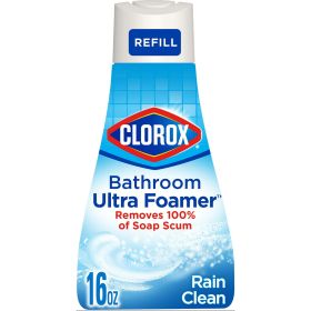 Clorox Bathroom Ultra Foamer, Cleaner Spray Refill, Rain Clean, 16 Fluid Ounces
