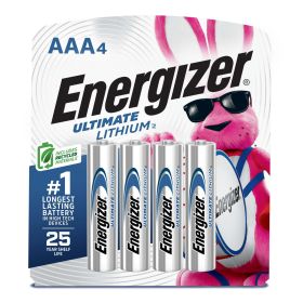 Energizer Ultimate Lithium AAA Batteries (4 Pack), Triple A Batteries