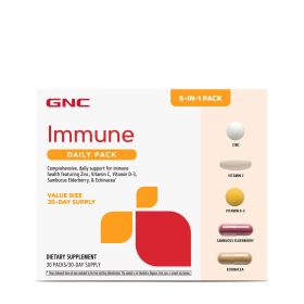 GNC Immune Daily Packs, Complete Immune Health Support, with 1000mg Vitamin C, 2000IU Vitamin D3
