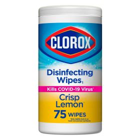 Clorox Bleach-Free Disinfecting and Cleaning Wipes, Crisp Lemon, 75 Count