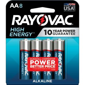 Rayovac High Energy AA Batteries (8 Pack), Double A Batteries