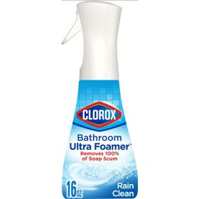 Clorox Bathroom Ultra Foamer, Cleaner Spray, Rain Clean, 16 Fluid Ounces