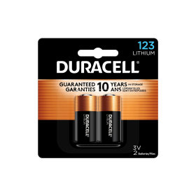 Duracell 123 High Performance 3V Lithium Battery, 2 Pack