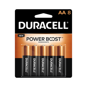 Duracell Coppertop AA Battery, Long Lasting Double A Batteries, 8 Pack