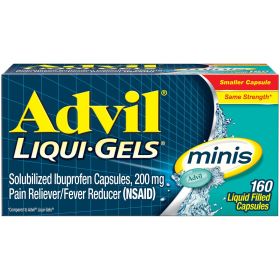 Advil Liqui-Gels Minis Pain and Headache Reliever Ibuprofen Capsules;  200 mg;  160 Count