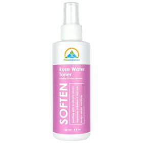 Rose Water Toner for Face & Hair - Moroccan Rose Petal Water Hydrates and Freshens Dry Skin - 4 fl.oz./120 ml