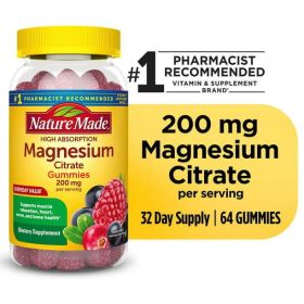 Nature Made High Absorption Magnesium Citrate 200 mg Gummies;  64 Count