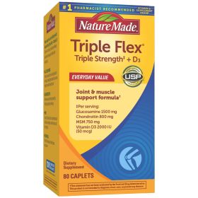 Nature Made TripleFlex Triple Strength Caplets with Vitamin D3;  80 Count