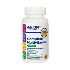 Equate Complete Multivitamin/Multimineral Supplement Tablets;  Adults;  200 Count