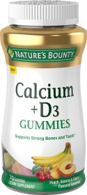 Nature's Bounty Calcium + Vitamin D3 Gummies;  Multi-Flavored;  70 Count