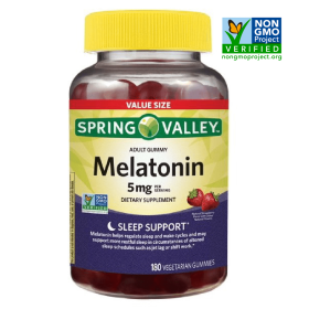 Spring Valley Vegetarian Melatonin Gummy Supplement;  5 mg;  180 Count