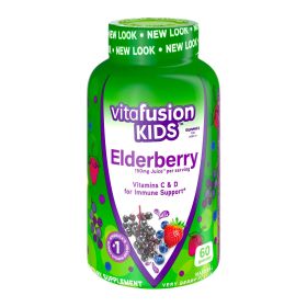 Vitafusion Kids Elderberry Gummy Vitamins;  Immune Support for Kids;  60 Count
