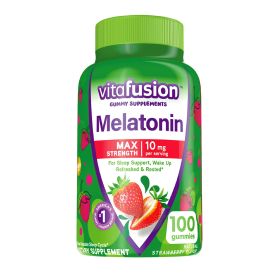 Vitafusion Max Strength Melatonin Gummy Supplements;  Strawberry;  100 Count