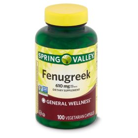 Spring Valley Fenugreek Dietary Supplement;  610 mg;  100 Count