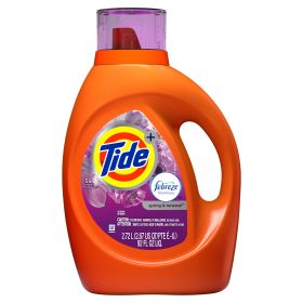 Tide plus Febreze Freshness Spring and Renewal Scent Liquid Laundry Detergent;  92 oz 59 loads