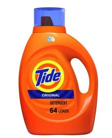 Tide Liquid Laundry Detergent, Original, 64 Loads 92 fl oz, HE Compatible