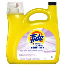 Tide Simply Cool Cotton Liquid Laundry Detergent;  89 Loads 128 fl oz