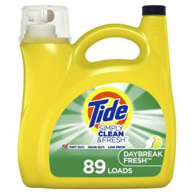Tide Simply Liquid Daybreak Fresh Laundry Detergent;  HE Compatible128 oz 89 Loads