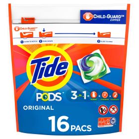 Tide Pods Liquid Laundry Detergent Pacs;  16 Count