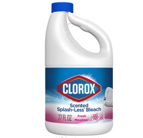 Clorox Splash-Less Liquid Bleach;  Fresh Meadow (Concentrated Formula) - 77 Ounce