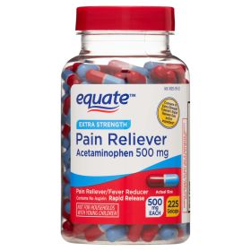 Equate Extra-Strength Acetaminophen Rapid Release Gel-caps;  500 mg 225 Count