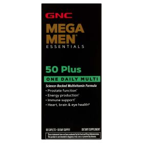 GNC Mega Men® 50-Plus One Daily Multivitamin, 60 Tablets, Vitamin and Mineral Support