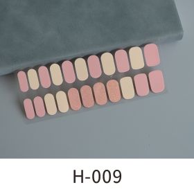 Simple Ins Style Pure Color Nail Sticker (Option: H009-Nail Sticker Card Polish Bar)