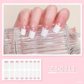 New Ladies Waterproof Manicure Stickers (Option: ZE 0413-Nail Stickers And Nail File)