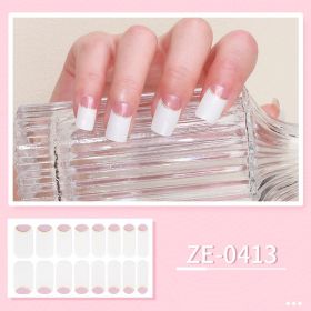 New Ladies Waterproof Manicure Stickers (Option: ZE 0413-Nail Stickers And Nail File)