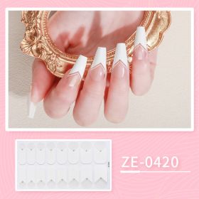 New Ladies Waterproof Manicure Stickers (Option: ZE 0420-Nail Stickers And Nail File)