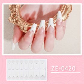 New Ladies Waterproof Manicure Stickers (Option: ZE 0420-Nail Stickers And Nail File)