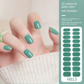 Simple Ins Style Pure Color Nail Sticker (Option: H024-Nail Sticker Card Polish Bar)