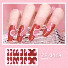 New Ladies Waterproof Manicure Stickers (Option: ZE 0419-Nail Stickers And Nail File)