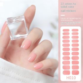 Simple Ins Style Pure Color Nail Sticker (Option: H010-Nail Sticker Card Polish Bar)