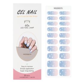 Gel 20 Finger Phototherapy Light UV Polish Half Baked Nail Stickers (Option: NG200079)
