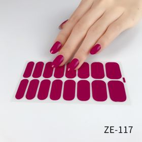 Solid Color Waterproof Nail Stickers (Option: ZE0117-Bare Clip And Armor)