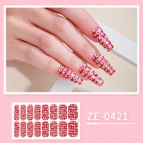 New Ladies Waterproof Manicure Stickers (Option: ZE 0421-Nail Stickers And Nail File)