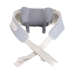 Hot Compress Intelligent Cervical Shoulder And Neck Massage Instrument, Rechargeable Neck Protection Massage Shawl (Option: Grey-1PCS)