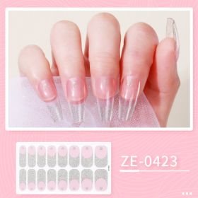 New Ladies Waterproof Manicure Stickers (Option: ZE 0423-Nail Stickers And Nail File)