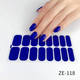Solid Color Waterproof Nail Stickers (Option: ZE0118-Bare Clip And Armor)