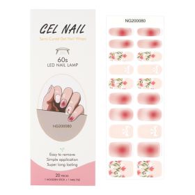 Gel 20 Finger Phototherapy Light UV Polish Half Baked Nail Stickers (Option: NG200080)