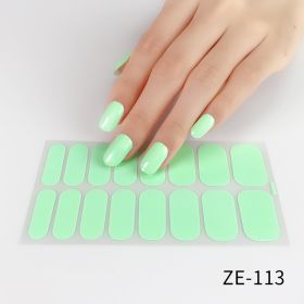 Solid Color Waterproof Nail Stickers (Option: ZE0113-Bare Clip And Armor)