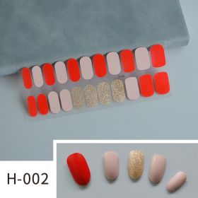 Simple Ins Style Pure Color Nail Sticker (Option: H002-Nail Sticker Card Polish Bar)