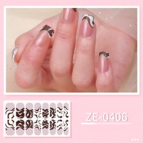 New Ladies Waterproof Manicure Stickers (Option: ZE 0406-Nail Stickers And Nail File)