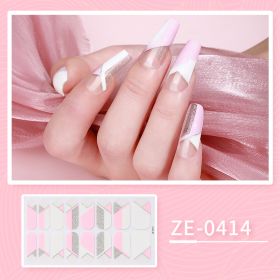 New Ladies Waterproof Manicure Stickers (Option: ZE 0414-Nail Stickers And Nail File)