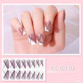 New Ladies Waterproof Manicure Stickers (Option: ZE 0430-Nail Stickers And Nail File)
