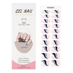 Gel 20 Finger Phototherapy Light UV Polish Half Baked Nail Stickers (Option: NG200081)