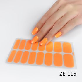 Solid Color Waterproof Nail Stickers (Option: ZE0115-Bare Clip And Armor)