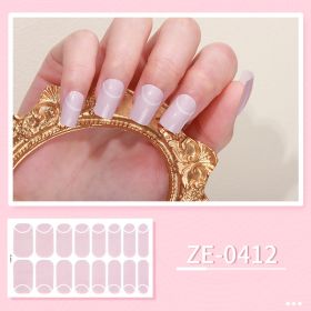 New Ladies Waterproof Manicure Stickers (Option: ZE 0412-Nail Stickers And Nail File)
